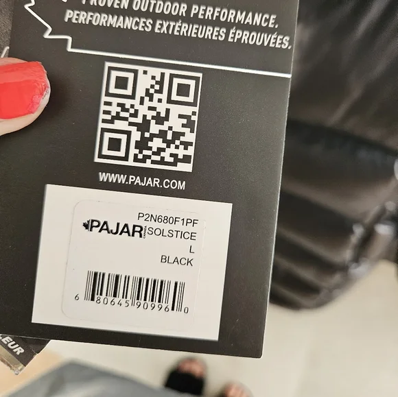 NWT Pajar Black Solstice Long Down Puffer Quileted Winter Jacket - size large - Picture 5 of 16